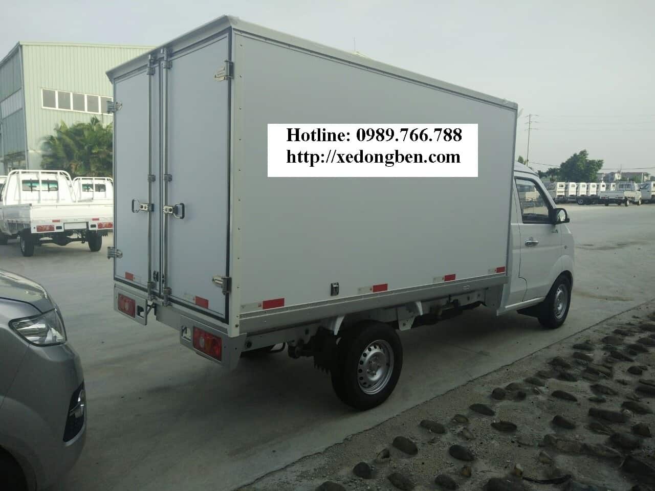 Xe tải DONGBEN DBT30/TK-01, thùng kín Inox, Compersit, tải trọng 990kg